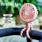360° Rotatable Flexible Tripod Fan Clip-on Design LED Light Fan Bicycle