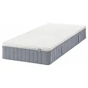 VALEVÅG mattress and mattress pad, firm light blue/Nisseholm white, Single
