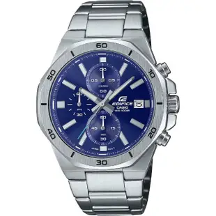 【CASIO 卡西歐】EDIFICE 八角運動三眼計時手錶(EFV-640D-2AV)