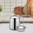 Deep Frying Pot Multifunction Milk Warmer Cooking Pot Oil Storage Container for