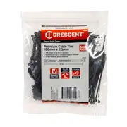 Crescent 100 X 2 5mm Black Cable Ties 500 Pack
