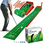 Golf Putting Mat, Putting Green for Indoor,Golf Practice Mat w/Auto Ball Retu...