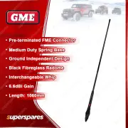 GME 1060mm 6.6DBI Gain UHF CB Antenna - Black Fibreglass Radome AE4702B