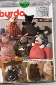 BURDA 4235 SEWING PATTERN SOFT TOY ANIMALS uncut