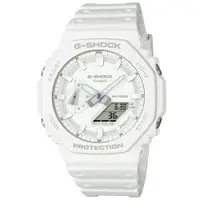 在飛比找ETMall東森購物網優惠-CASIO G-SHOCK 農家橡樹 單色時尚雙顯腕錶-白 