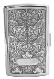 PEARL 12× NORMAL to KINGSIZE CIGARETTE CASE / w. MOTIV FLOWERS ** NEW **