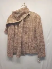 Talbots Italian Fabric Jacket Size 14 New With Tags With Separate Scarf