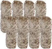 4 Inch California White Sage Smudge Sticks Bulk for Home Cleansing, Good Energy Meditation & Smudging Rituals | Sustainably Sourced California White Sage Incense Sticks Bundle (8Sticks)