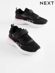 Black Elastic Lace-Up School Trainers (Q94586) | $48 - $61