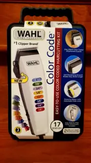 New WAHL Color Code 17 PC Complete Kit Hair Clippers Trimmer Fade Storage Case