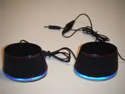 3 Sets USB Powered Speakers, Gaming, Laptops, PC's Plug & Play Sound with LED