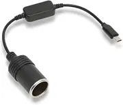 USB C to Car Cigarette Lighter Cable Converter, 12V Male Plug Cigarette Lighter Adapter PD to Car Cigar Socket Female Power Cable Work with USBC Charger Vehicle Electrical Devices Driving Recorder