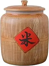 Multi-Purpose Rice Canister, Ceramic Rice Storage Container, Capacity 5-20kg/176-705oz,Suitable for Cereals,Flour,Snacks,etc(Capacity 15kg)