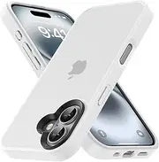 for iPhone 16 Plus Phone Case, Shockproof for iPhone 16 Plus Case, Military Grade Drop Protection, Protective Hard Back Slim Translucent Case for iPhone 16 Plus 6.7'', Frosted White