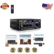 Powerful Compact Home Audio Amp with Bluetooth, USB/SD Input - 2.0 Channel