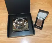 Marlboro Polished Chrome Collectible Ashtray & Zippo Antique Copper Lighter *NEW