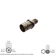 Coax RF Antenna Adapter Connector Converter BNC Female SMA Female with Hex Nut