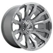 20x9 Fuel D693 BLITZ PLATINUM BRUSH GUN MTL TINTED Wheel 5x5 (1mm)