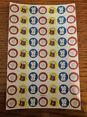 Vintage CTP Scratch n Sniff Popcorn Stickers Full Sheet