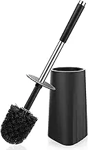 SetSail Toilet Brush, Compact Size Toilet Bowl Brush and Holder Toilet Brushes for Bathroom with 304 Stainless Steel Handle Toilet Cleaner Brush with Durable Scrubbing Bristles, Splash-Proof