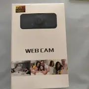 Webcam 1080p, Computer Camera with Microphone, Manual Focus Desktop Laptop New