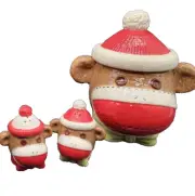 Sock Monkey Cracker Barrel Cookie Jar Canister Salt/Pepper Candy bowl