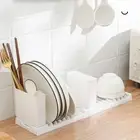 Folding Dish Drying Rack Plastic Plate Organizer New Tableware Storage Rack
