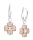 Swarovski Silver-Tone Latisha Hoop Drop Rose Gold-Tone