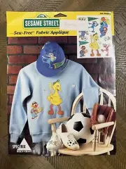 New Sesame Street Sports Applique Big Bird Baseball Soccer No Sew -AA !