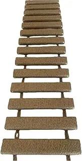 Cat Climbing Frame Bridge, Pet Furniture Cat Step,Sisal Rope Bridge,Cat Climbing Ladder,Cat Tree Tower with Hammock (100cm Full Sisal Ladder)