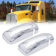 LEAVAN Chrome Side Door Mirror Covers for KENWORTH T660 T370 T440 T470 T800 T600,Left/Driver Side & Right/Passenger Side