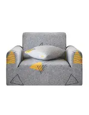 [SOGA] High Stretch Geometric Print Sofa Cover Couch Lounge Protector Slipcovers 1-Seater in Multi