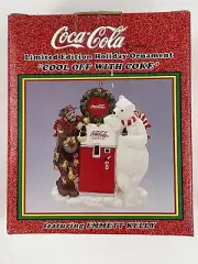 Coca-Cola Cool Off With Coke 1995 Emmett Kelly & Polar Bear Figurine Vtg #8849
