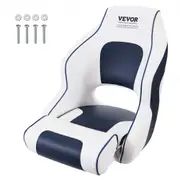 VEVOR Captain Bucket Seat Boat Seat, Flip Up Boat Seat, with Thickened Sponge Padding, Flip-up Bolster Boat Captain Chair for Fishing Boat, Sightseein