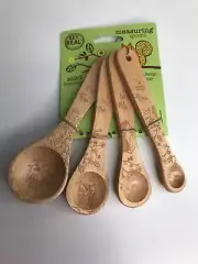 Talisman Designs Woodland Measuring Beechwood Spoons Set Of 4