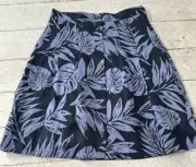 Brooks Brothers Linen NWT Leaf Print Skirt Size 6