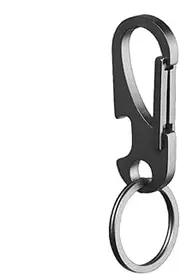 [Mendoule] Titanium | Metal Gate Clip Key Chain,Portable Automotive Key Holder Climbing Clip for Dad, Grandfather, Boyfriend