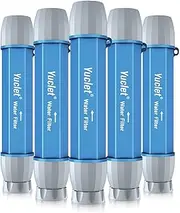 Yuclet Personal Water Filter for Hiking, Camping, Travel, and Emergency Preparedness (5 Pack)
