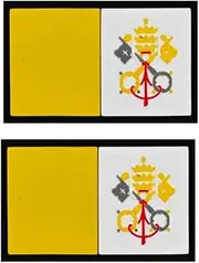 Ysmzzmsy 2 PCS Vatican Flag Patch - PVC Hook and Loop Fastener Patch (Vatican)