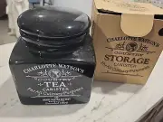 Charlotte Watson's Pottery Ceramic Canisters Tea Back