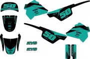 Yamaha PW50 sticker kit Groove Teal style Graphics PW 50 Pee Wee 50 stickers