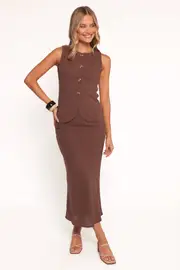 [PUP100] Peter Two Piece Set - Chocolate Brown XS Chocolate Brown
