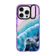 iPhone 16 Pro Impact Ring Stand Case MagSafe Compatible Honu Transparent Iphone Case by Ann Upton