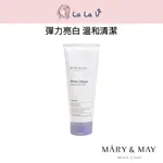 韓國MARY&MAY 46.6%膠原蛋白+1%煙醯胺亮白洗面乳【LALA V】彈性護理 潔面乳 潔顏泡泡 彈力亮白