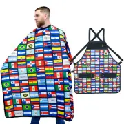 Latino Flags Barber Cape And Apron Set- Professional Barber Cape And Apron