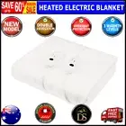 HEATED ELECTRIC BLANKET DOUBLE SIZE FITTED POLYESTER UNDERLAY WINTER THROW WHITE