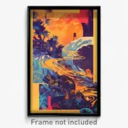 French Movie Poster - Subtle Coast (France Psychedelic Art Retro Film Print)