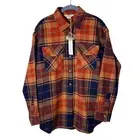 Natural Reflections Fireside Flannel Long-Sleeve Plaid Shirt Oversized Shacket