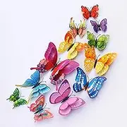 6pcs 3D Butterfly Removable Mural Stickers Wall Stickers Decal