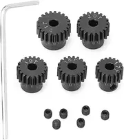 Metal 48P Pinion Gear Set 17T 18T 19T 20T 21T for ECX 2WD 1/10 RC Hobby Car Durable Rustproof M3 Screw Included